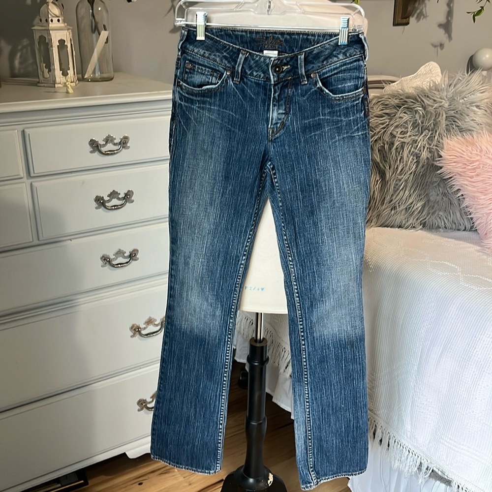 Vintage Silver Julia Jeans Womens 25 Length 34 Western Glove Works Bootcut